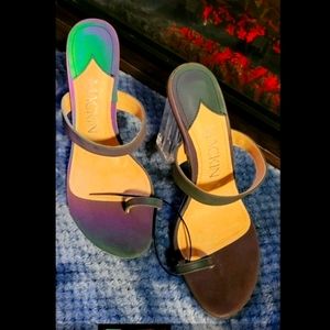 MACKINI Opalescent Acrylic Heel Sandals SO HOT!
